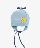 Czapka chłopięca, wiązana, niebieska, Iltom
