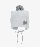 Czapka chłopięca, wiązana szara, Iltom