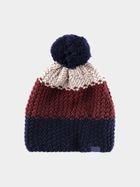 Czapka chłopięca z pomponem, z wełną, mix, 4F