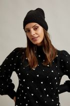 Czapka damska, czarna, Moodo