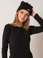 Czapka damska, czarna, Rue Paris