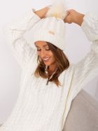 Czapka damska, ecru, Rue Paris