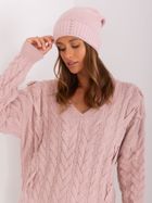 Czapka damska, różowa, Rue Paris