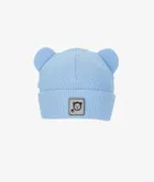 Czapka dziecięca, prążkowana, niebieska, Iltom