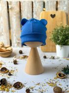 Czapka dziecięca, prążkowana, niebieska, Iltom