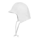 Czapka dziecięca safari, wiązana, biała, Döll