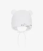 Czapka dziecięca, wiązana, biała, Iltom