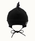 Czapka dziecięca, wiązana, czarna, Iltom