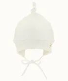 Czapka dziecięca, wiązana, ecru, Iltom