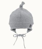 Czapka dziecięca, wiązana, szara, Iltom