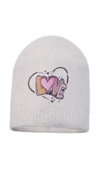 Czapka dziewczęca, ecru, Ambra