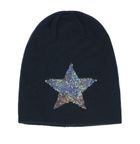 Czapka dziewczęca, granatowa, cekiny, Tom Tailor