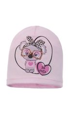 Czapka dziewczęca, różowa, Ambra