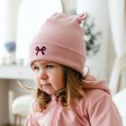 Czapka dziewczęca, różowa, Eevi