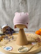 Czapka dziewczęca, różowo-biała, Iltom