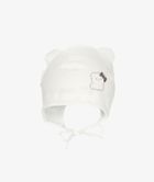 Czapka dziewczęca, wiązana, ecru, Iltom