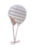 Czapka dziewczęca, wiązana, różowa, Bellybutton