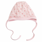 Czapka dziewczęca, wiązana, różowa, Eevi