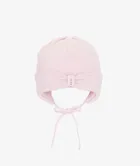 Czapka dziewczęca, wiązana, różowa, Iltom
