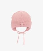 Czapka dziewczęca, wiązana, różowa, Iltom