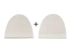 Czapka niemowlęca, beżowa, 2 szt., MimiNu