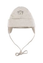 Czapka niemowlęca, wiązana, beżowa, Bellybutton