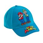 Czapka z daszkiem chłopięca, niebieska, Super Mario