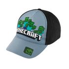 Czapka z daszkiem chłopięca, szara, Minecraft