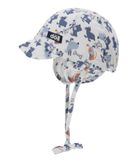 Czapka z daszkiem chłopięca, wiązana, biała, pieski, Döll