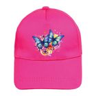 Czapka z daszkiem dziewczęca, ciemnoróżowa, Ambra