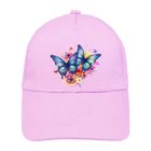 Czapka z daszkiem dziewczęca, jasnofioletowa, Ambra