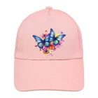 Czapka z daszkiem dziewczęca, jasnoróżowa, Ambra