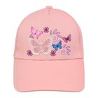 Czapka z daszkiem dziewczęca, różowa, Ambra