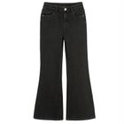 Czarne jeansy flare z regulowanym pasem Cool Club