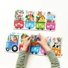 CzuCzu, Literkowy traktor, puzzle, 18 elementów, dla dzieci 3+