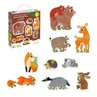 CzuCzu, Zwierzątka w lesie, puzzle progresywne, 2+
