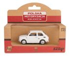 Daffi, Kolekcja Polskiej Motoryzacji, Fiat 126p, pojazd, model metalowy, biały, 1:43