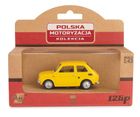 Daffi, Kolekcja Polskiej Motoryzacji, Fiat 126p, pojazd, model metalowy, żółty, 1:43