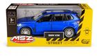 Daffi, MSZ, BMW X5M, pojazd, model metalowy, niebieski, 1:32
