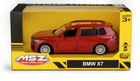 Daffi, MSZ, BMW X7, pojazd, model metalowy, czerwony, 5"