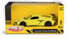Daffi, MSZ, Chevrolet Corvette C8 Z06(2024), pojazd, model metalowy, żółty, 5"