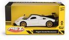 Daffi, MSZ, Pagani Zonda Revolucion, pojazd, model metalowy, biały, 5"