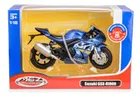 Daffi, MSZ, Suzuki GSX-R1000, motocykl, model metalowy, niebieski, 1:18