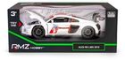 Daffi, RMZ Hobby, Audi R8 LMS 2015 #1, pojazd, interaktywny model metalowy, biały, 1:32