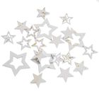 Dalprint, drewniane gwiazdki, białe złocone, 20 szt.