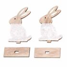 Dalprint, drewniane zajączki z futerkiem i podstawką, 10 cm, 2 szt.