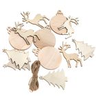 Dalprint, drewniane zawieszki świąteczne, 12 szt.