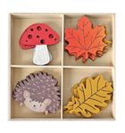 Dalprint, kształty z drewna, jesień, 7 cm, 16 szt.