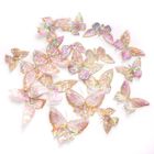 Dalprint, połyskujące naklejki pet, motyle crystal pink, 20 szt.