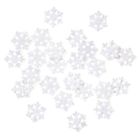 Dalprint, śnieżynki, białe z brokatem, 2,4 cm, 24 szt.